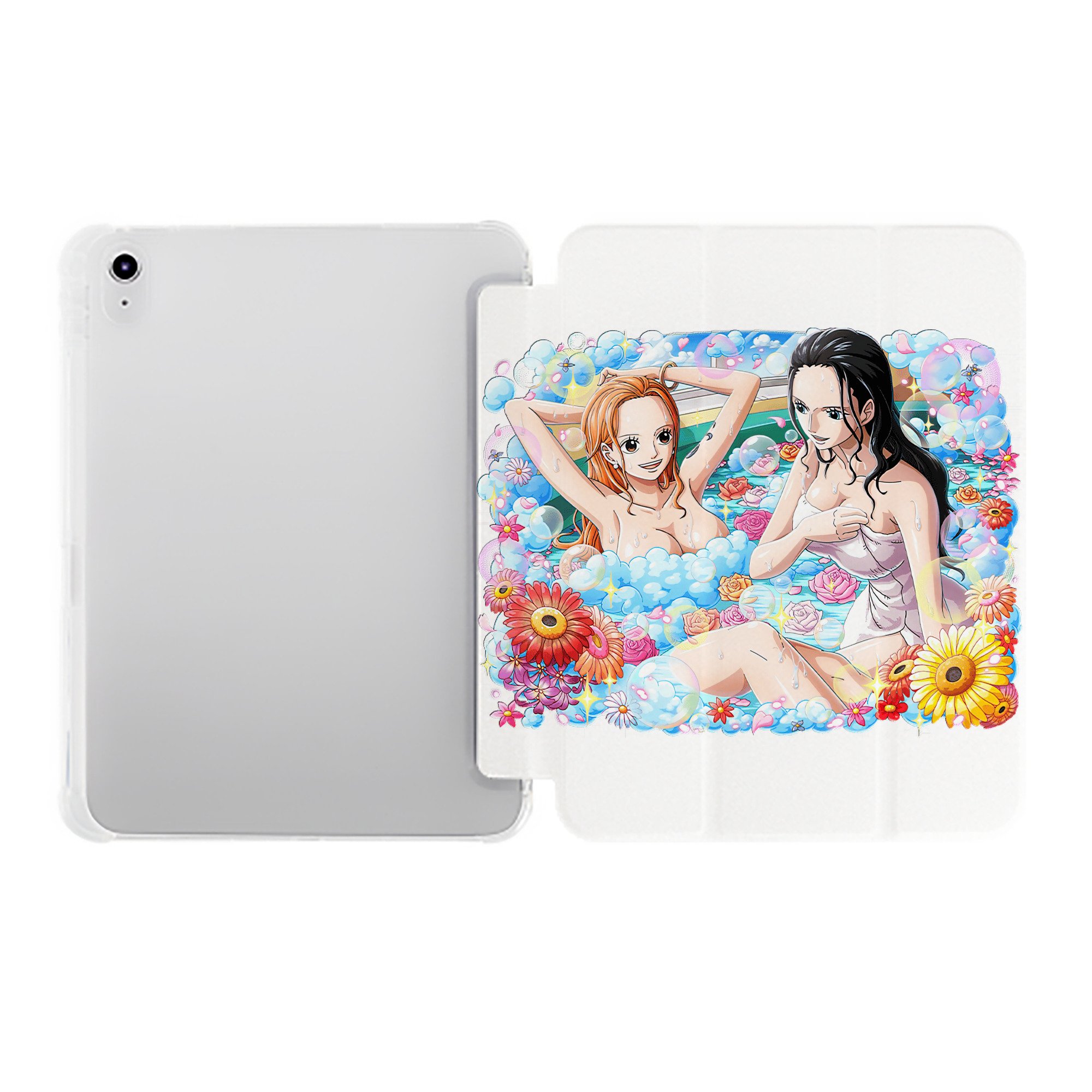 （画像用） ワンピース ニコ・ロビン ONE PIECE Nico Robin IPad ケース ペン収納付き 三つ折りスタンド PUレザー×シリコン 対応機種9.5/10.5/10.9インチ